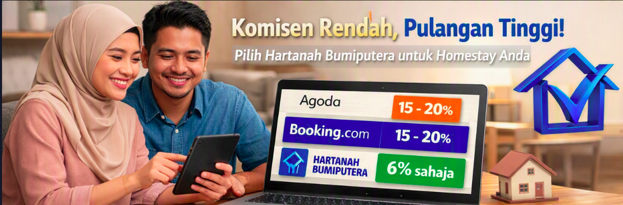 Agoda vs Booking.com vs Hartanah Bumiputera: Perbandingan Ciri, Harga & Sasaran Tetamu Homestay