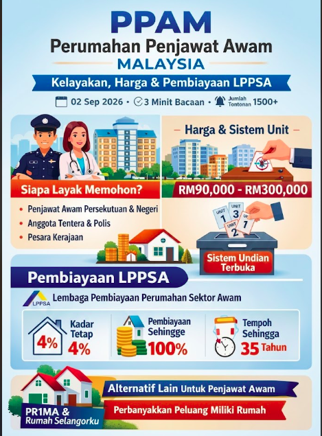 PPAM (Perumahan Penjawat Awam Malaysia): Kelayakan, Harga & Pembiayaan LPPSA