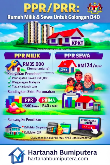 PPR/PRR: Rumah Milik & Sewa Untuk Golongan B40