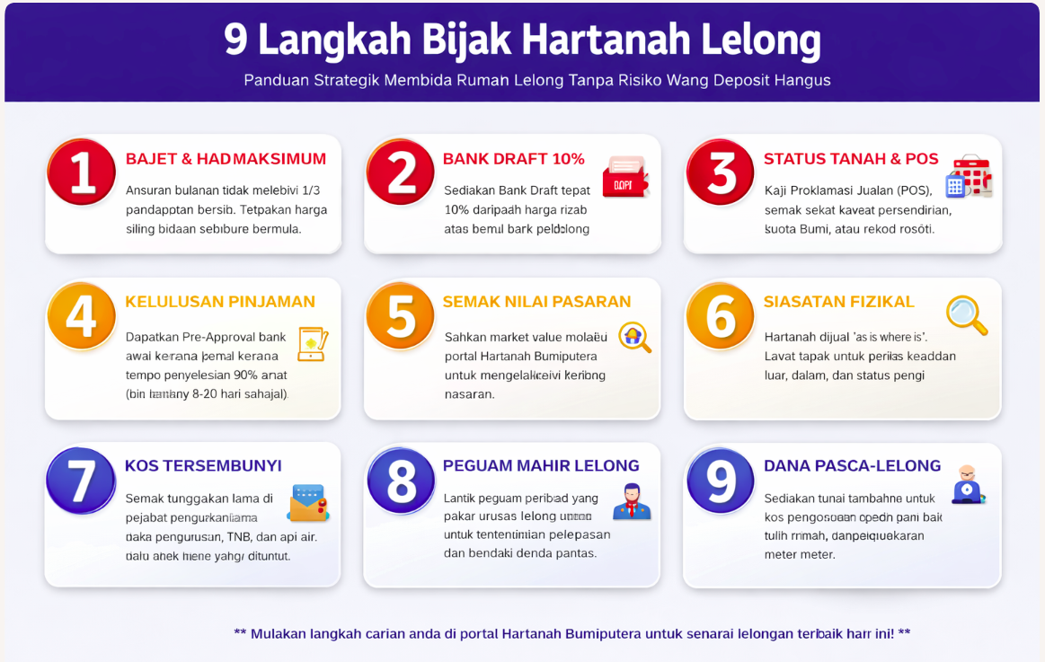 9 Langkah Bijak Membeli Hartanah Lelong di Malaysia