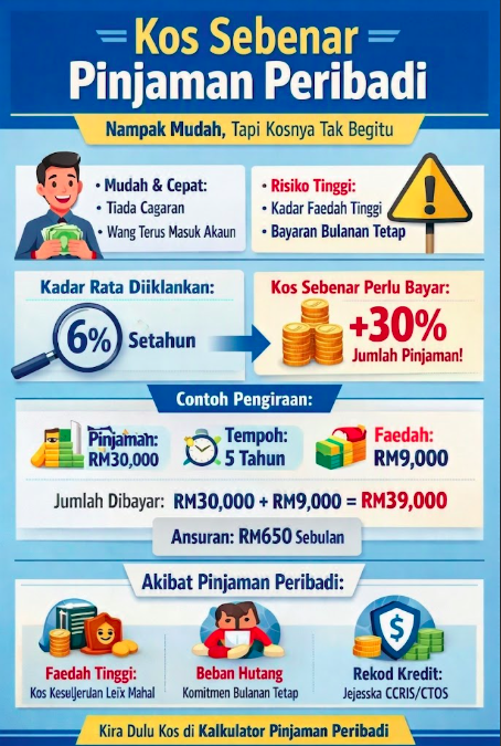 Sebelum Ambil Pinjaman Peribadi, Kira Dulu Kos Sebenarnya