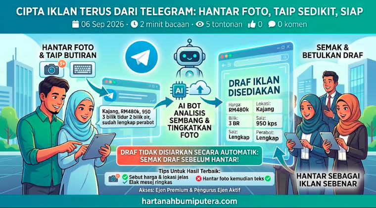 Cipta Iklan Terus Dari Telegram: Hantar Foto, Taip Sedikit, Siap