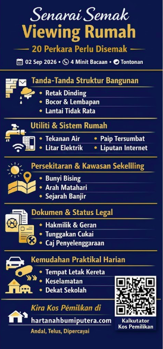 Senarai Semak Viewing Rumah: 20 Perkara Perlu Disemak