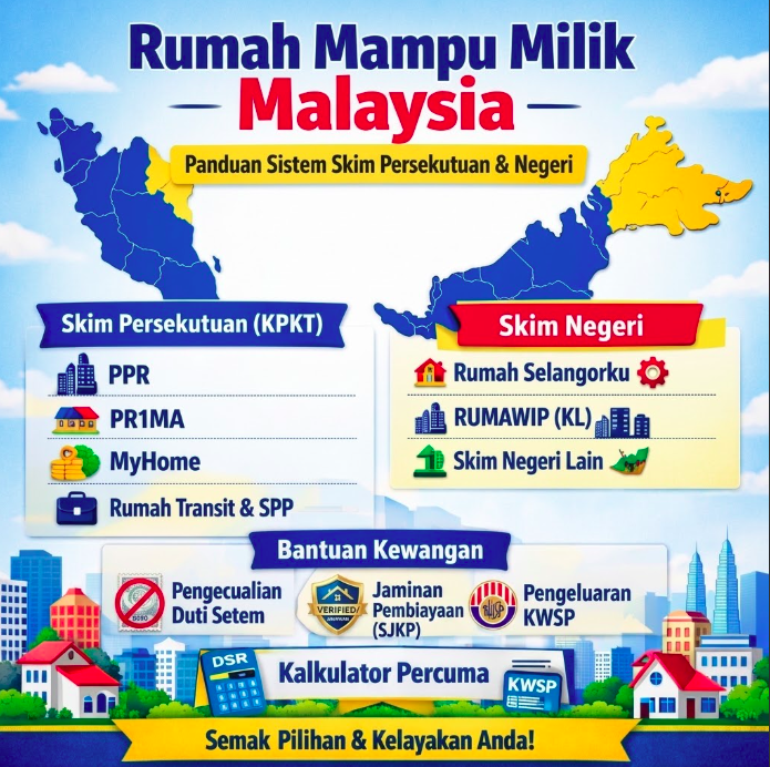 Rumah Mampu Milik Malaysia: Panduan Keseluruhan Sistem Skim Persekutuan & Negeri