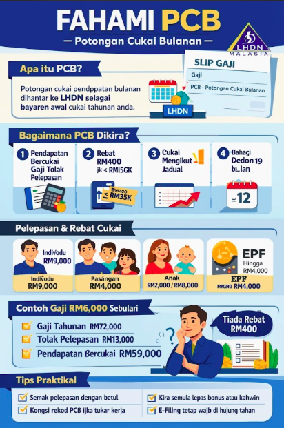 Anggaran PCB Bulanan: Cara Kira Potongan Cukai Sebelum Payroll Buat Untuk Anda
