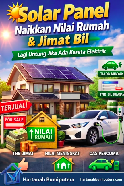 Solar Panel Naikkan Nilai Rumah & Jimat Bil - Lagi Untung Jika Ada Kereta Elektrik