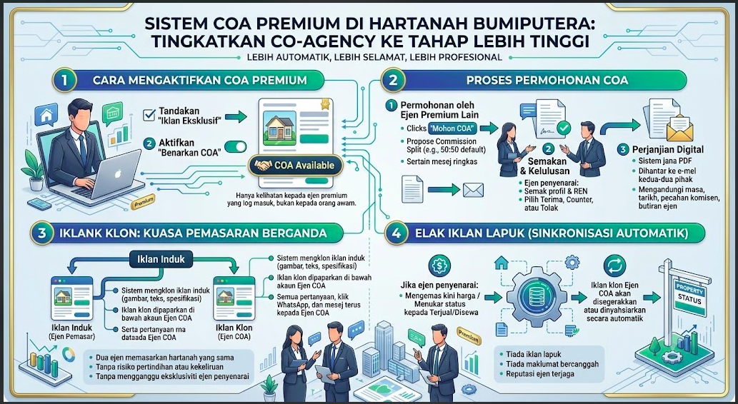 COA Premium di Hartanah Bumiputera: Sistem Kerjasama Eksklusif Untuk Ejen Premium