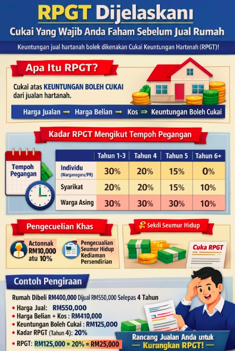 RPGT Dijelaskan: Cukai Yang Wajib Anda Faham Sebelum Jual Rumah