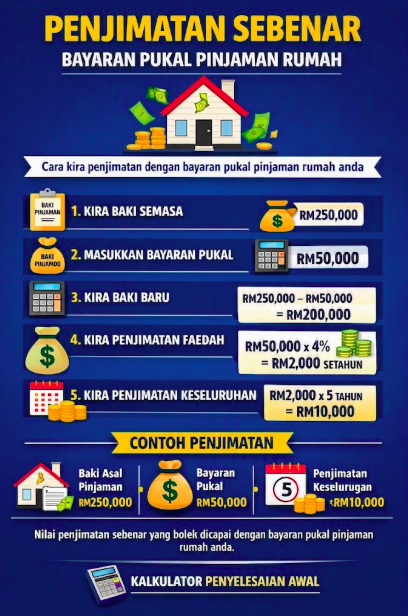 Dapat Duit Pukal? Ini Cara Kira Sama Ada Berbaloi Selesaikan Pinjaman Rumah Awal