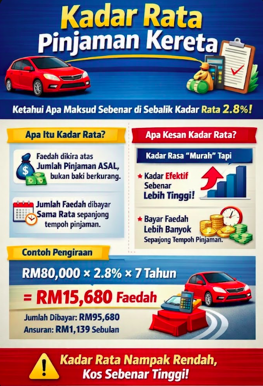 Kenapa Kadar Rata Pinjaman Kereta Anda 'Rasa' Lebih Mahal Daripada yang Disangka