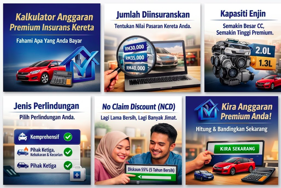 Kalkulator Insurans Kereta di Hartanah Bumiputera: Faktor Yang Menentukan Premium Anda