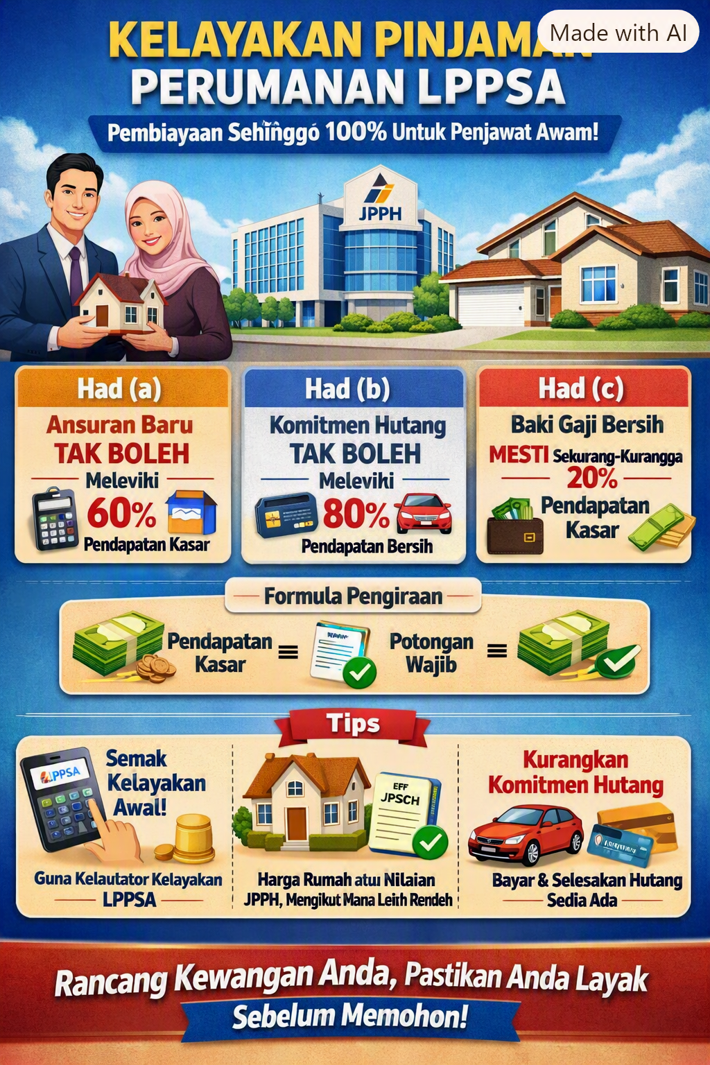 Kelayakan Pembiayaan Perumahan LPPSA: Semak Sebelum Mohon Rumah Impian