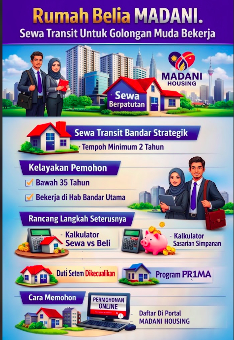 Rumah Belia MADANI: Sewa Transit Untuk Golongan Muda Bekerja