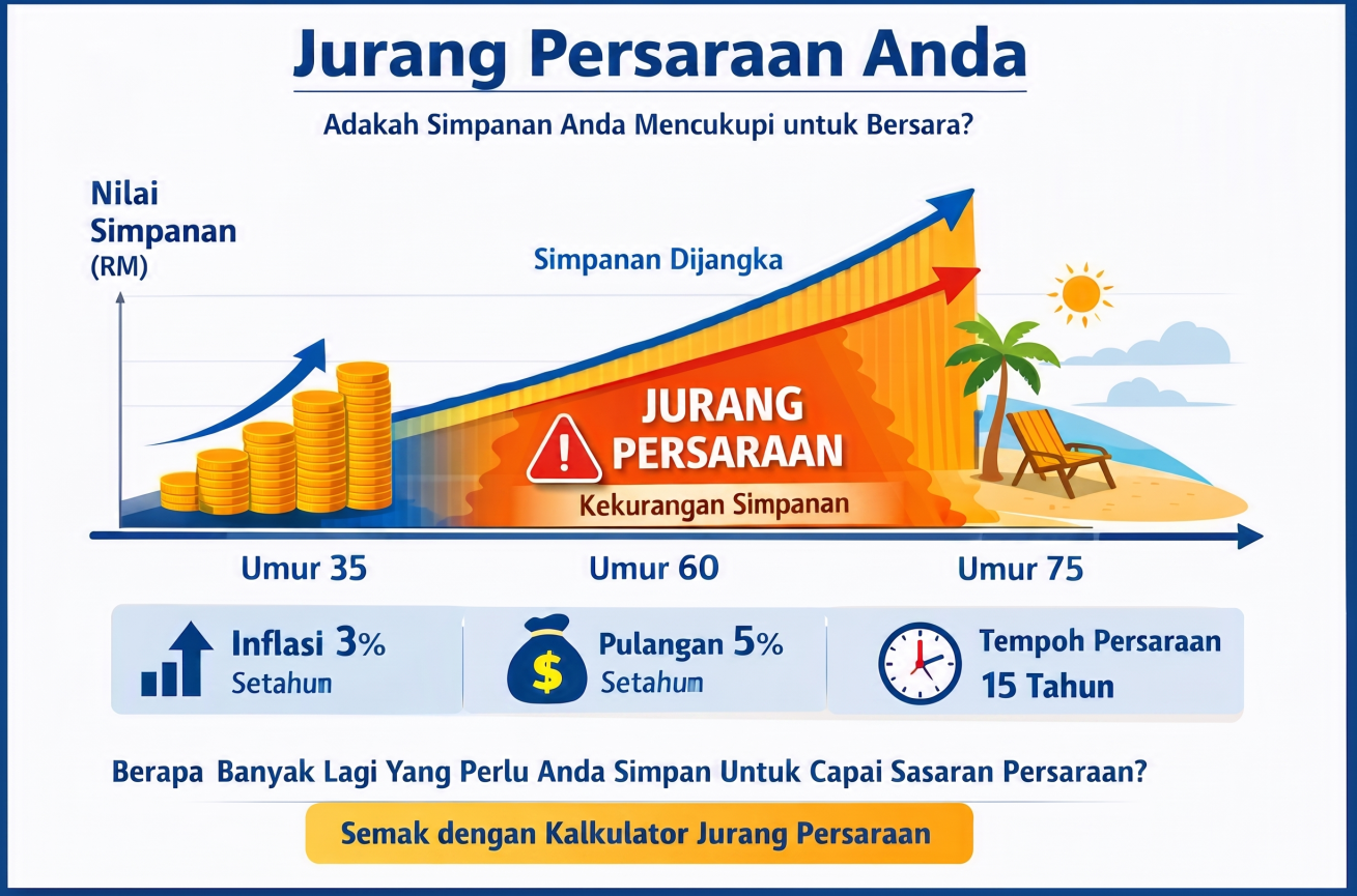 Adakah Simpanan Persaraan Anda Cukup? Kira Jurang Sebelum Terlambat