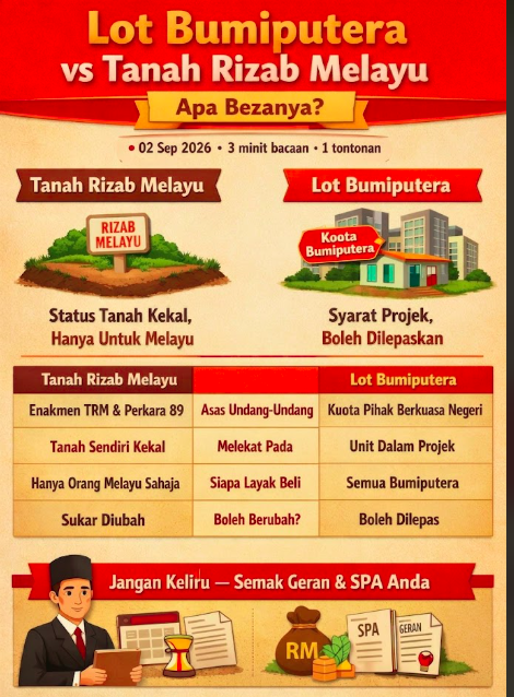 Lot Bumiputera vs Tanah Rizab Melayu: Apa Bezanya?