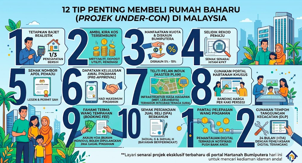 12 Tip Penting Membeli Rumah Baharu (Projek Under-Con) di Malaysia