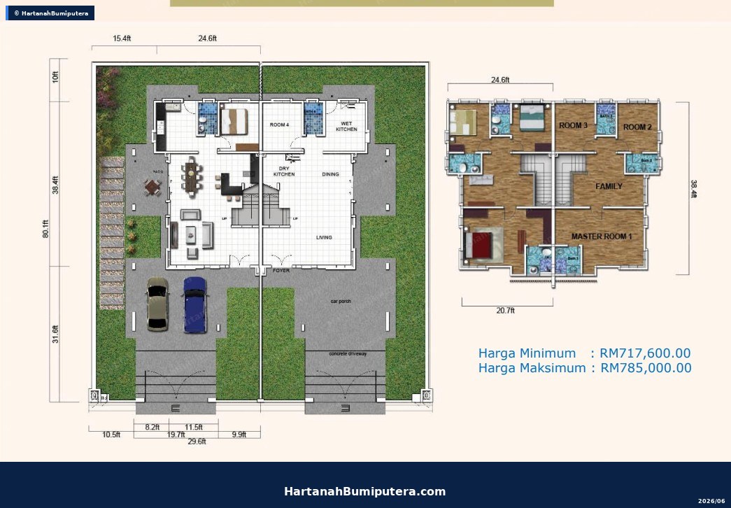 Semi D Brand New : 2 storey Semi Detached Taman Salak Mulia Salak Tinggi Sepang — gambar 2