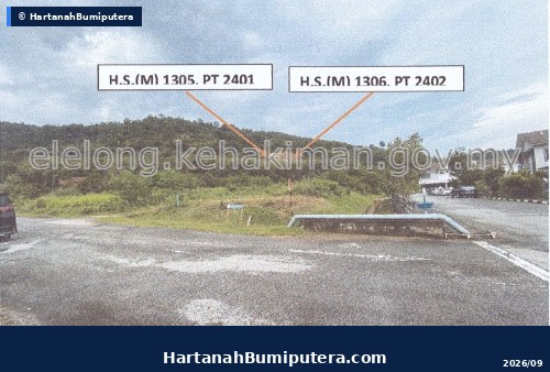 Hartanah Lelong — H.S. (M) 1306, PT XX, off Jalan Wang Tepus, Kawasan Kelubi (Bukit Besar), 06000, Jitra, Kedah