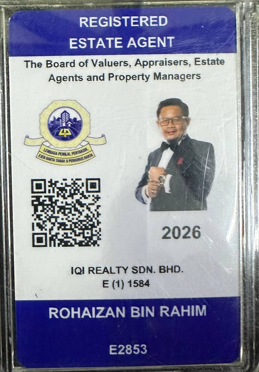 Sijil REN Bill Rohaizan Property Agent